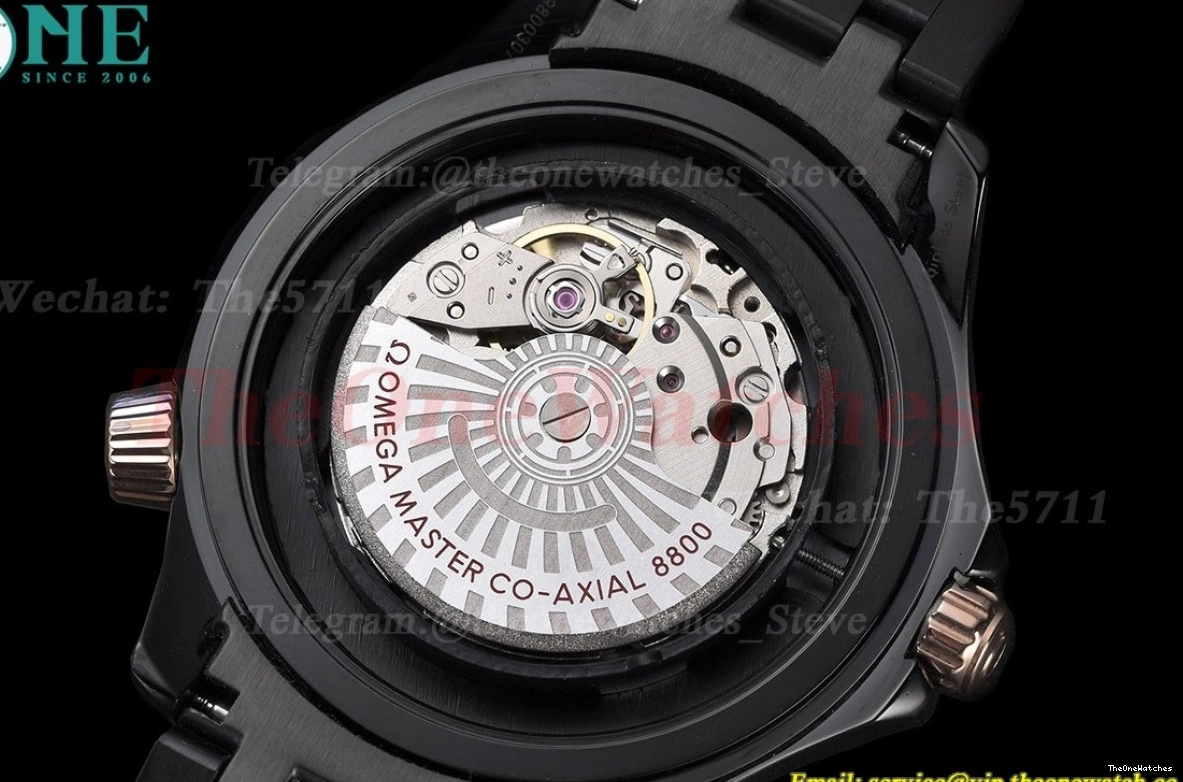 Dial 300m Black PVD PVD 42mm GDF MY8215 Seamaster 0201
